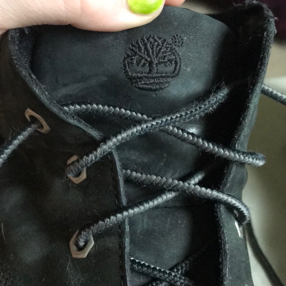 Black timberland booties